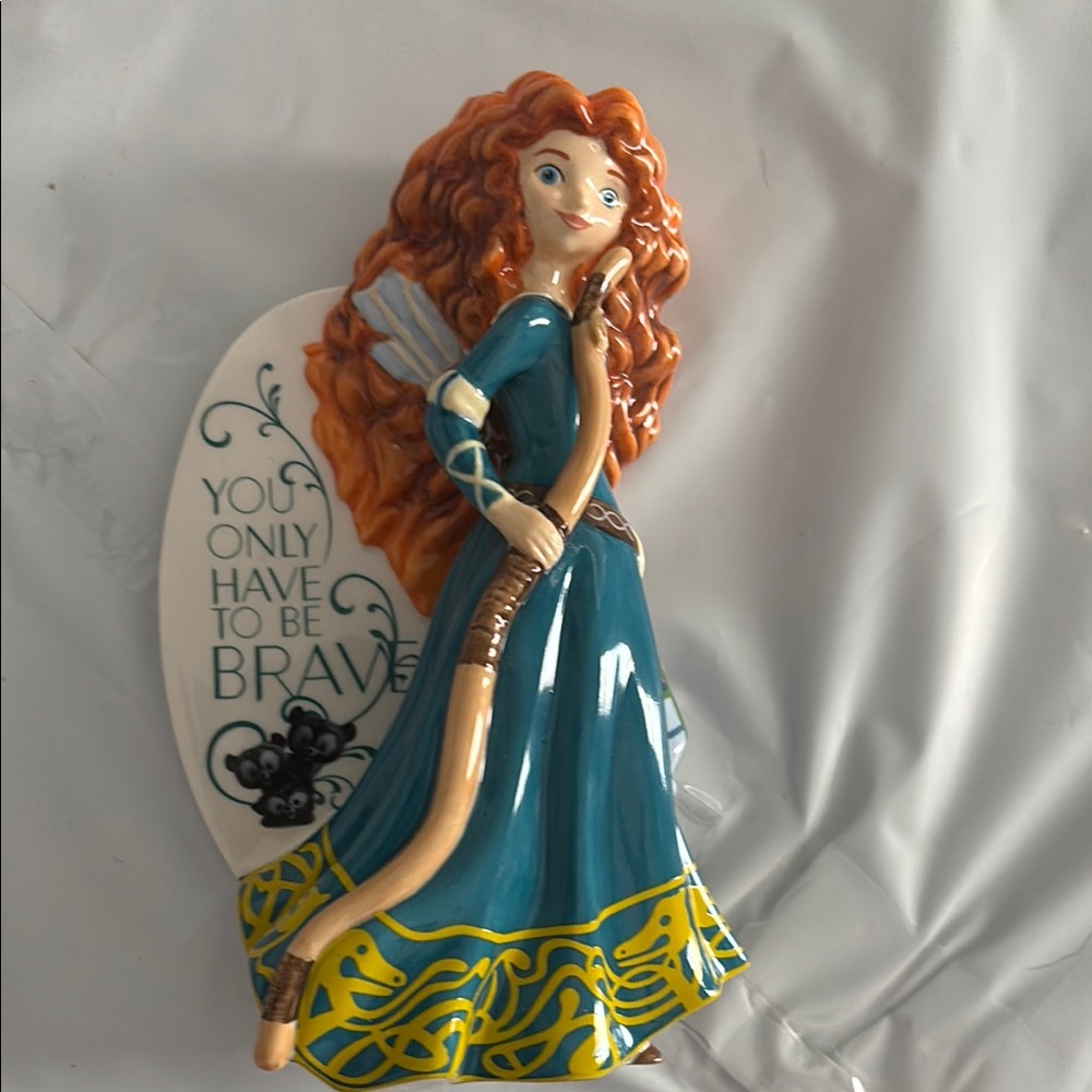 Disney Princess Merida Figurine with Blue and Gold Details